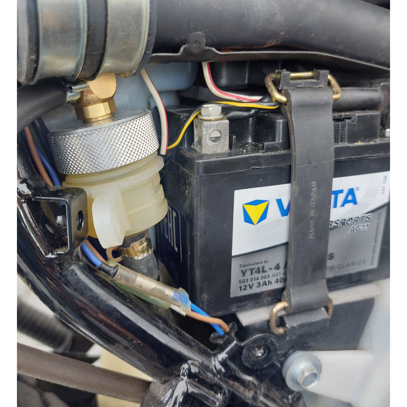 Adapter Nr. 52W montiert auf Kawasaki KMX 125