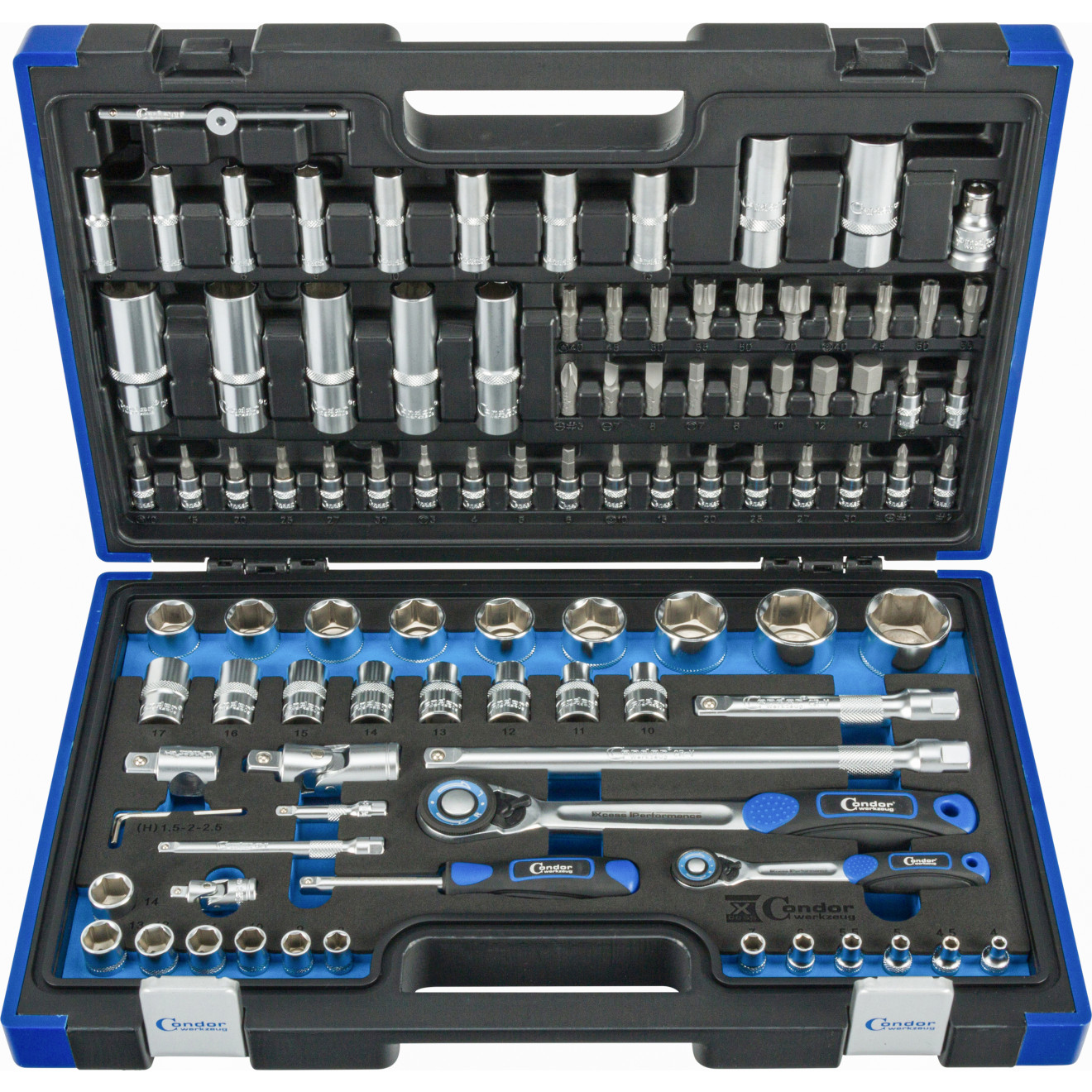 98-teiliges Steckschlüssel Set im Koffer