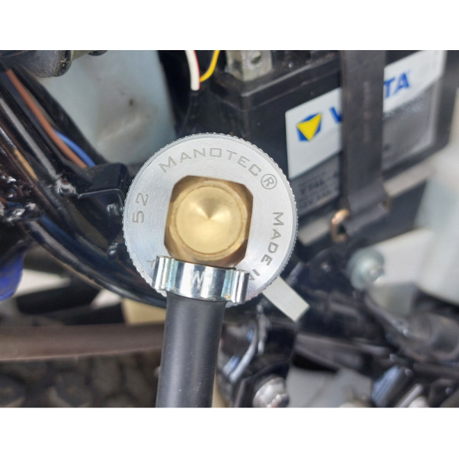 Adapter Nr. 52W montiert auf Kawasaki KMX 125 Detail