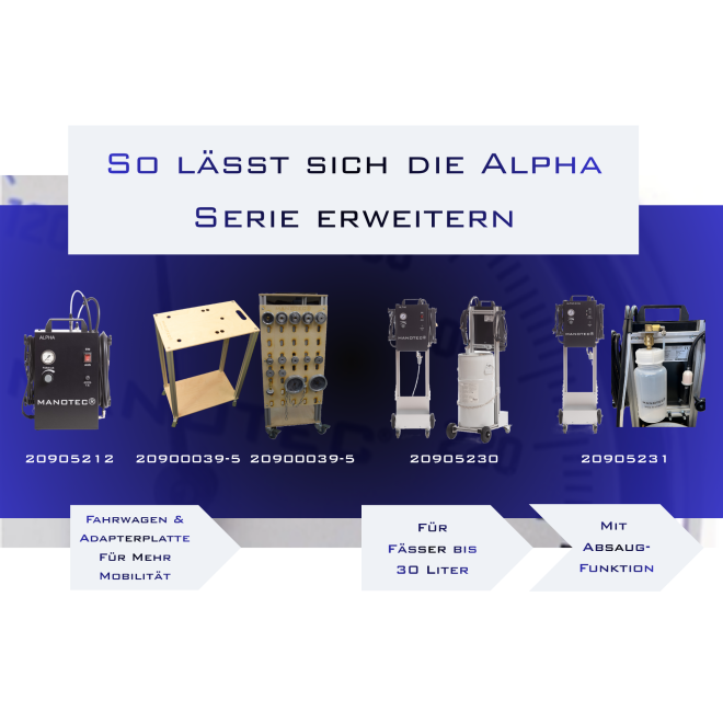 MANOTEC® BEG ALPHA 5 | Bremsenentlüftungsgerät bis 10 Liter Gebinde | Made in Germany