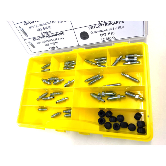 Entlüfterschrauben-Sortiment 49 Teile