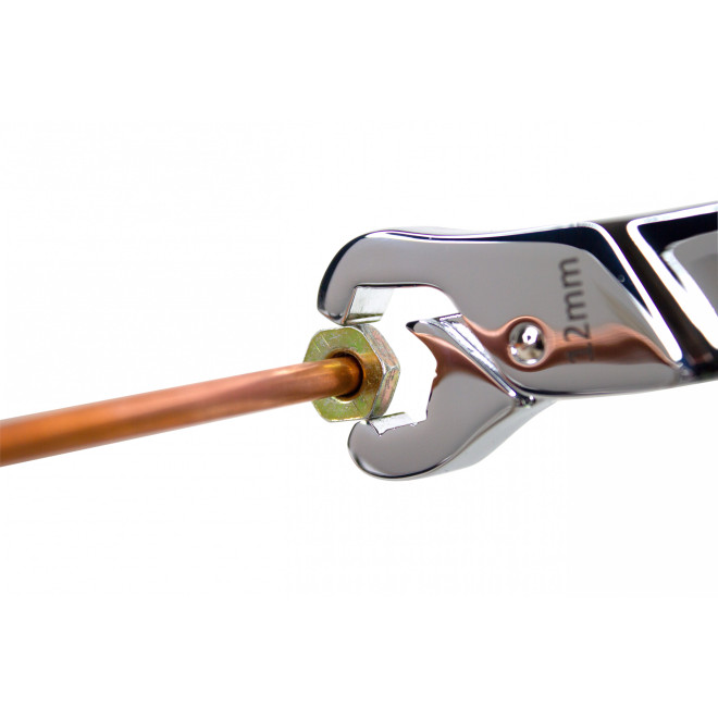 Offener Ratschen Leitungsschlüsselsatz 4- teilig Zoll & Metrisch