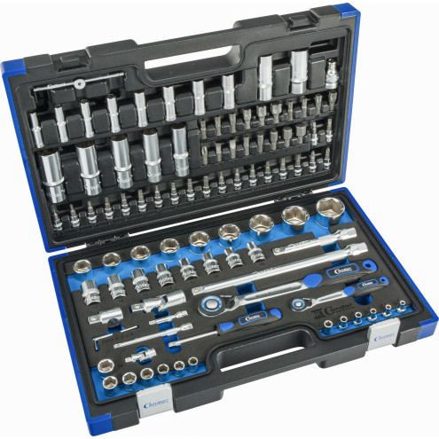 Steckschlüssel-Koffer|98-teilig|1/4+1/2", 6-kant 4-32 mm